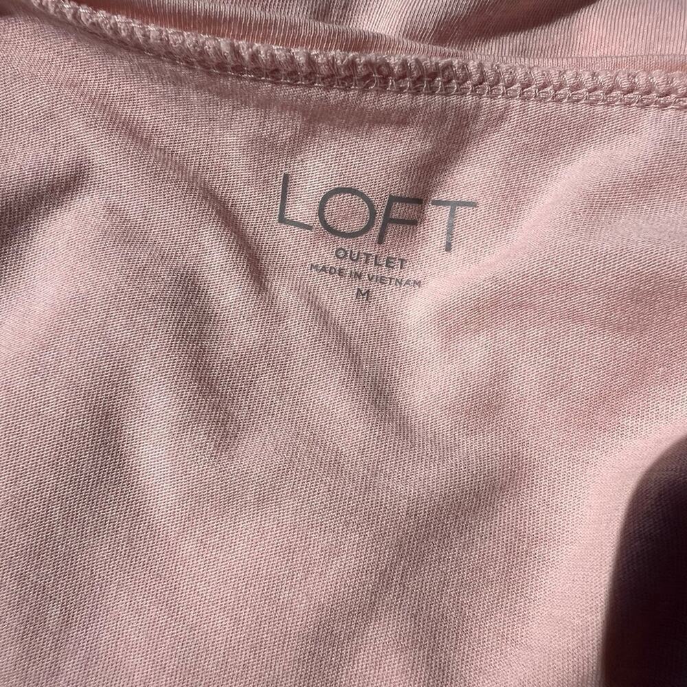 LOFT women’s pink long sleeve top, textured, size M - Picture 5 of 6